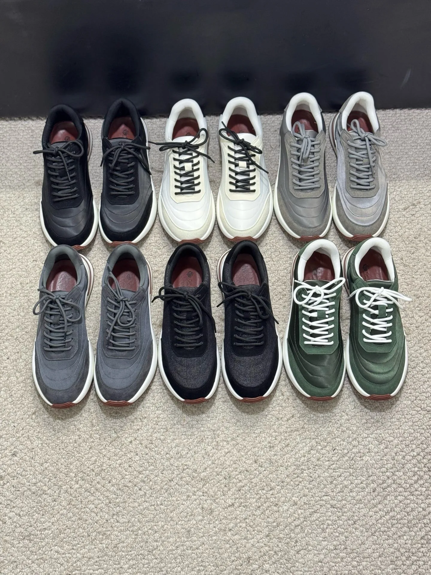 Men's men's shoes 💰440 [New style] 🪳🪳loro piana/LP material: The upper is made of umbrella cloth for routing. Anti-velvet fabric is wrapped on the front and back to ensure stability. The rear is equipped with a cushion to improve wearing comfort. Breathable mesh shoes. Stretch cloth lining𥚃. Latex mesh insole. TPU outsole. Code number: 38-44 (45 customized